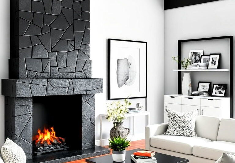 Black Stone Fireplace Ideas: Transform Your Living Space with Elegant Design