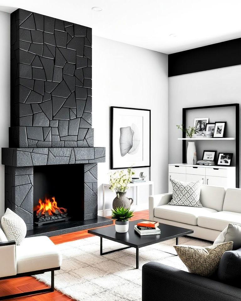 Black Stone Fireplace Ideas: Transform Your Living Space with Elegant Design